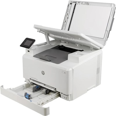 МФУ, лаз цв печать HP LaserJet Pro M283fdw,600x600 dpi, 21 стр/мин(цв/чб), А4, Wi-Fi, белый