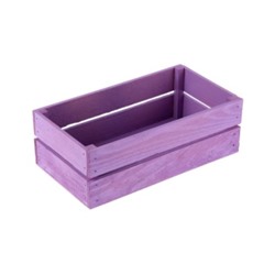Ящик деревянный реечный № 1 (24.5*13.5*9 см) Фиолетовый 230466