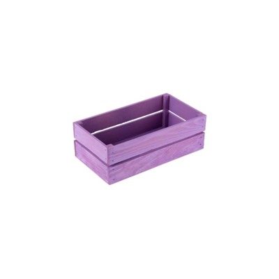 Ящик деревянный реечный № 1 (24.5*13.5*9 см) Фиолетовый 230466