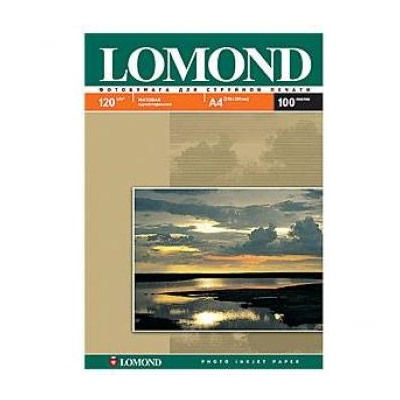 Фотобумага А4 25л 120г матовая однотонная 0102030 Lomond {Россия}