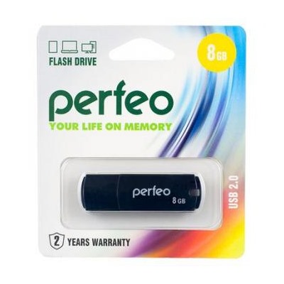 USB-флеш-накопитель PERFEO  8GB C05 Black {Тайвань}