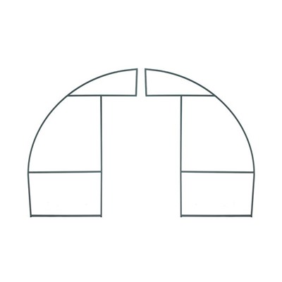 Теплица (каркас), 4 × 3 × 2 м, металл, профиль 20 × 20 мм, шаг дуги 1 м, без поликарбоната