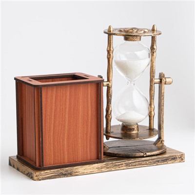 Песочные часы "Селин", сувенирные, органайзер для канцелярии, 15.5 х 6.4 х 12 см