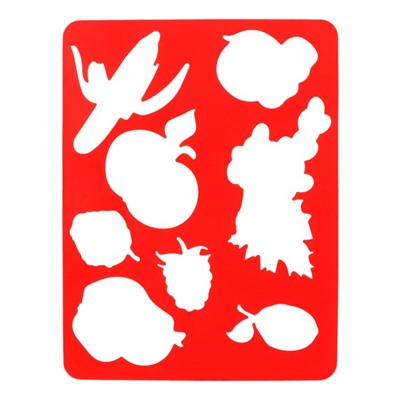 Набор трафарет-раскраска Calligrata, 6 штук (овощи, домашние животные, цветы, бабочки, лесные звери, фрукты), для девочек