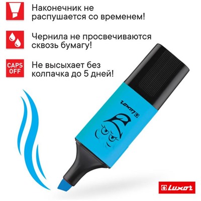 Маркер текстовыделитель Luxor Eyeliter mini, 1.0-4.5 мм, микс