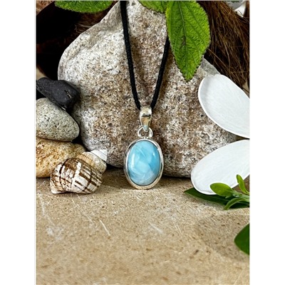 Серебряный кулон с Ларимаром, 4.01 г; Silver pendant with Larimar, 4.01 g