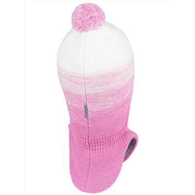 Шлем утепленный для девочки NIKASTYLE 10з10423 кремовый розовый
