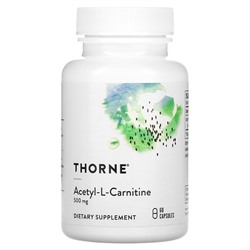Thorne Acetyl-L-Carnitine, 500 mg, 60 Capsules