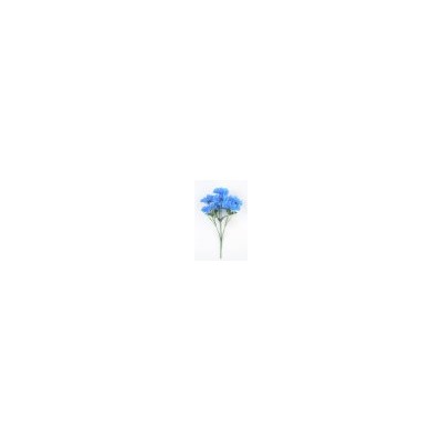 Искусственные цветы, Ветка в букете василек 7 голов (1010237) голубой