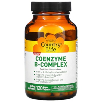 Country Life Coenzyme B-Complex, 120 Vegan Capsules