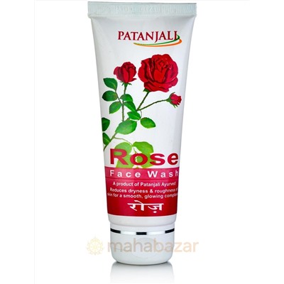 Гель для умывания лица Роза, 60 г, Патанджали; Divya Rose Face Wash, 60 g, Patanjali