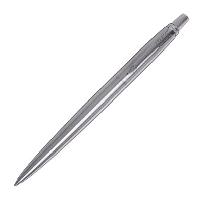 Ручка шариковая Parker Jotter Core Stainless Steel CT M, корпус из нержавеющей стали, серебристый матовый, синие чернила