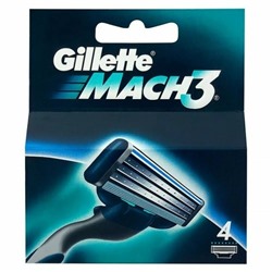 Сменные кассеты Gillette Mach3 (4 шт)