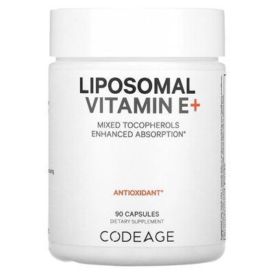 Codeage Liposomal Vitamin E+, Mixed Tocopherols, 90 Capsules