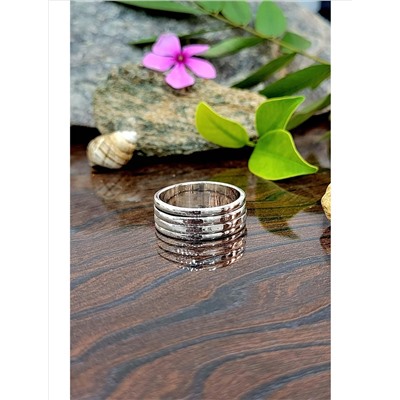 Серебряное кольцо с вращающимися элементами, 10.58 г, размер - 22; Silver ring with Spinner, 10.58 g, Size - 13