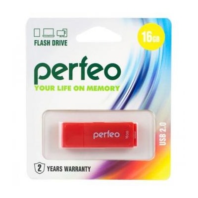 USB-флеш-накопитель PERFEO 16GB C04 Red {Тайвань}