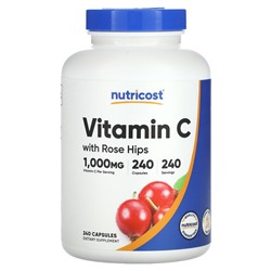 Nutricost Vitamin C With Rose Hips, 1,000 mg, 240 Capsules