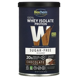Biochem 100% Whey Isolate Protein, Sugar Free, Chocolate, 12.5 oz (355 g)