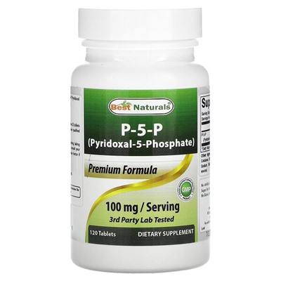 Best Naturals P-5-P (Pyridoxal-5-Phosphate), 50 mg, 120 Tablets