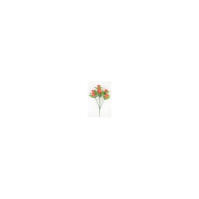 Искусственные цветы, Ветка в букете бутоны роз с листом 7 голов (1010237) микс