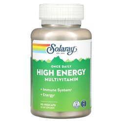Solaray Once Daily, High Energy Multivitamin, Iron Free, 90 VegCaps