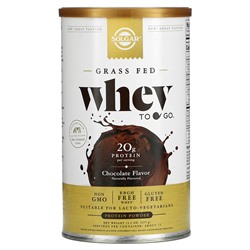 Solgar Grass Fed Whey To Go, Whey Protein Powder, Chocolate, 13.2 oz (377 g)