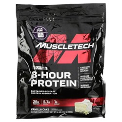 Muscletech Platinum, 8-Hour Protein, Vanilla Cake, 4.58 lbs (2.08 kg)