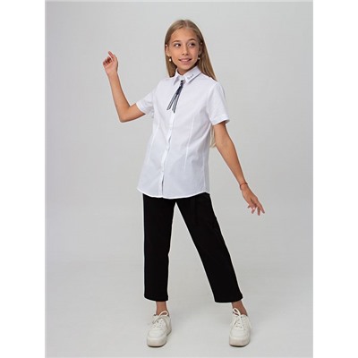 3153 бел Рубашка для девочек (128-164)