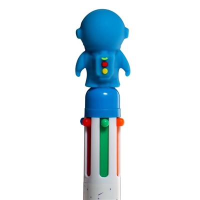 Ручка шариковая автоматическая Calligrata "Космонавт", 6 цветов,  МИКС
