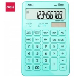 Калькулятор 12 разрядов Touch EM01531 108х15х175 мм голубой (1176693) Deli {Китай}