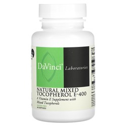 DaVinci Natural Mixed Tocopherol E-400, 60 Softgels