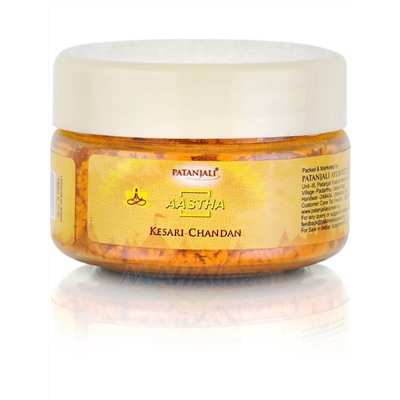 Порошок сандала Аастха Кесари Чандан, 25 г, Патанджали; Aastha Kesari Chandan, 25g, Patanjali