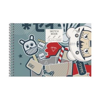 Скетчбук А5 40л твердая обложка на спирали "SKETCHBOOK. Арт-объект" ТС5404834 Эксмо {Россия}