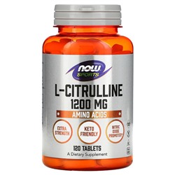 NOW Foods Sports, L-Citrulline, 1,200 mg, 120 Tablets