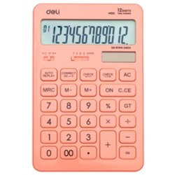 Калькулятор 12 разрядов EM01541 Touch 108х15х175 мм красный (1176699) Deli {Китай}