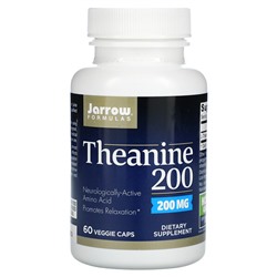 Jarrow Formulas Theanine 200, 200 mg, 60 Veggie Caps