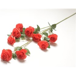 Искусственные цветы, Ветка розы 9 голов (1010237)