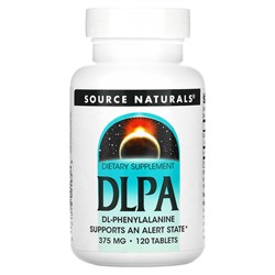 Source Naturals DLPA, 375 mg, 120 Tablets