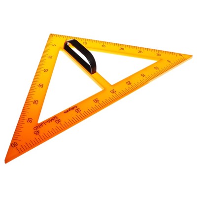 Набор для школьной доски, 5 предметов: 2 треугольника, 1 транспортир, 1 циркуль, 1 линейка