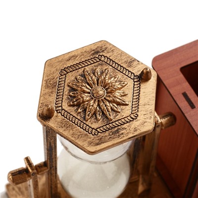 Песочные часы "Селин", сувенирные, органайзер для канцелярии, 15.5 х 6.4 х 12 см
