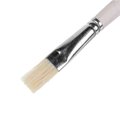 Кисть для рисования, Щетина плоская №14 (ширина обоймы 14 мм; длина волоса 22 мм), деревянная ручка, Calligrata
