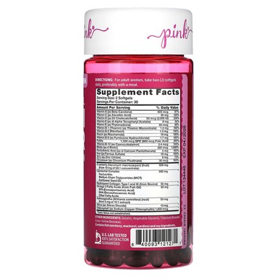Pink Liposomal Multi For Her + Collagen, 60 Softgels