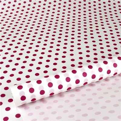 Бумага упаковочная крафт беленая "Бисер розовый" 72 см*10 м 50 г/м2 530395