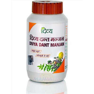 Зубной порошок Дивья Дант Манжан, 100 г, Патанджали; Divya Dant Manjan, 100 g, Patanjali