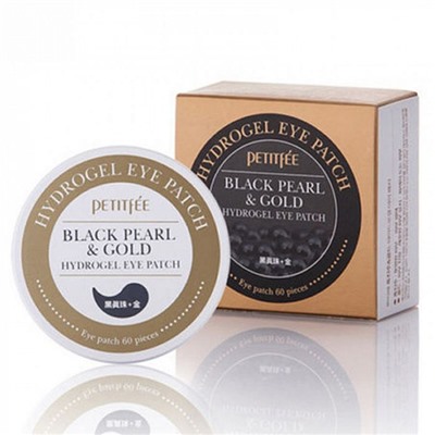 К-801820 Патчи для глаз Гидрогелевые ЖЕМЧУГ/ЗОЛОТО Black Pearl&Gold Hydrogel Eye Patch, 60шт