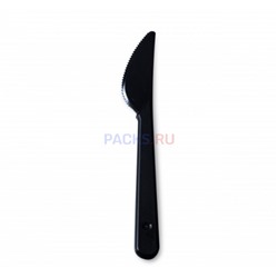 Одноразовый Нож пластиковый Премиум черный ИнтроПластик 100/4000