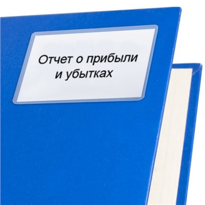 Карман самоклеящийся 65 х 98 мм, комплект 10 штук, для визитных карточек Calligrata, 110 мкм