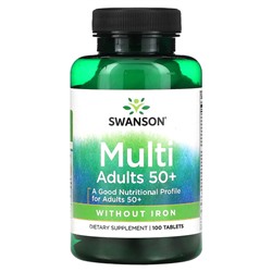 Swanson Multi Adults 50+, 100 Tablets