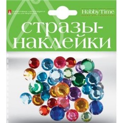 Декоративные наклейки СТРАЗЫ "КРИСТАЛЛЫ КРУГЛЫЕ" НАБОР №6 2-094/06 Альт {Китай}