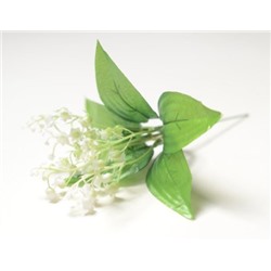 Искусственные цветы, Ветка в букете ландыш 5 веток (1010237) белый